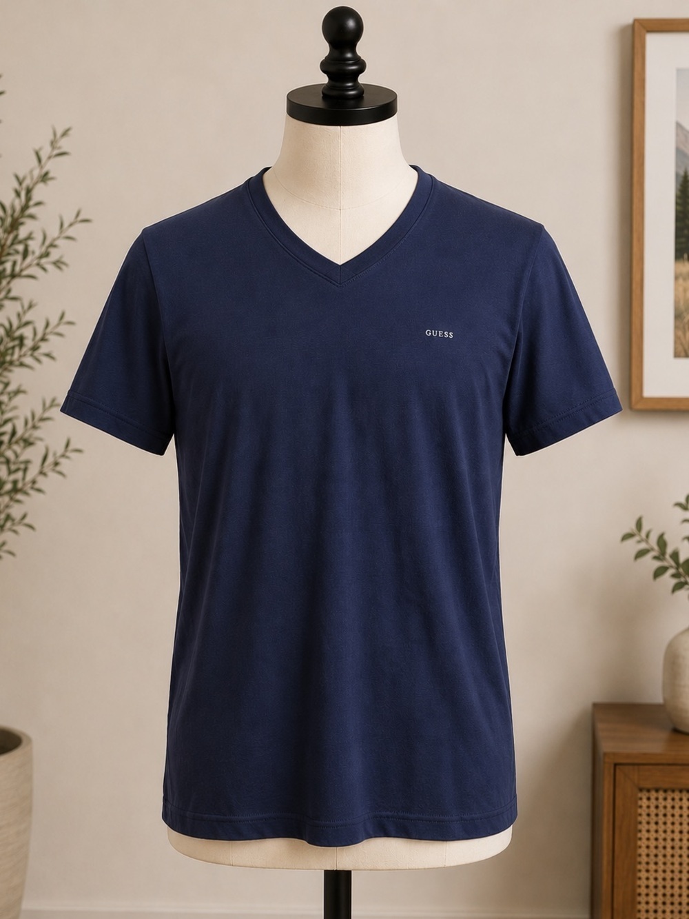 Guess shirt men's short sleeve v neck shirt size xs